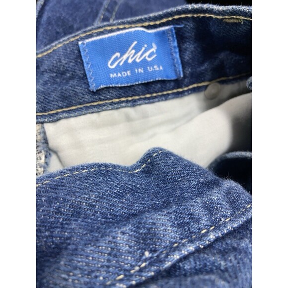 Vintage Chic High Rise Mom Jeans Womens 12P Blue Heavy Cotton Denim Straight USA - Picture 8 of 10